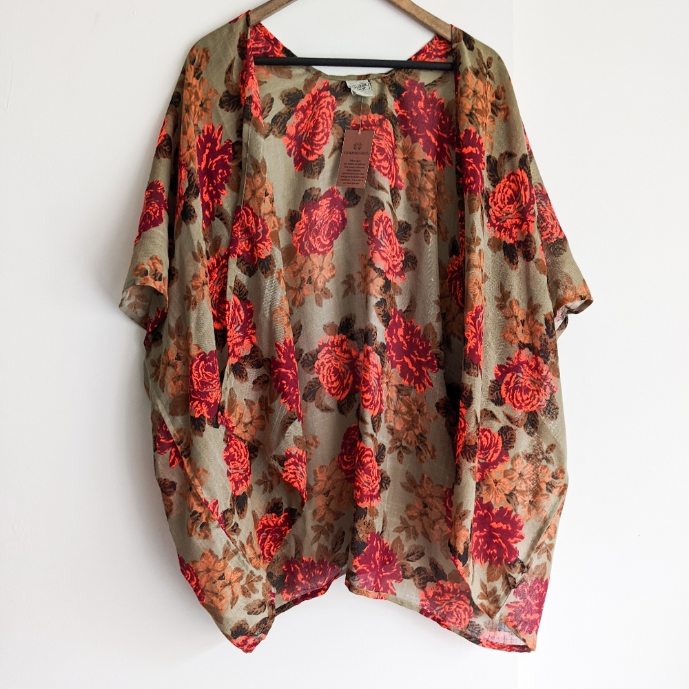 Gold Coast light weight sheer wrap cardigan